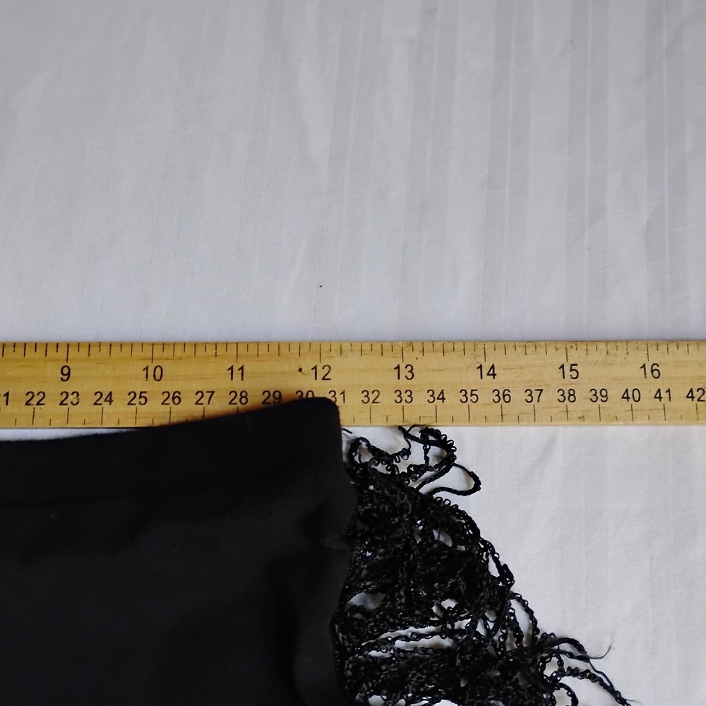 Tripp NYC Pants Small Fringe Beaded Legging Stretch Grunge Goth Vintage USA 90s - Picture 7 of 13